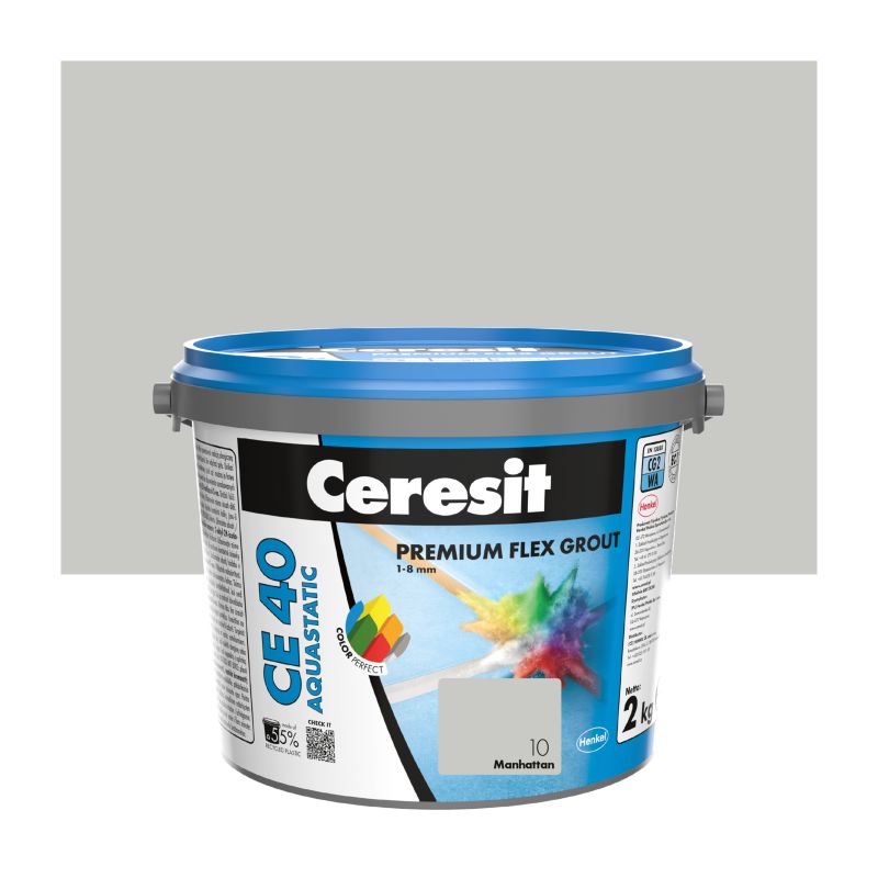 Fuga elastyczna Ceresit CE 40 Aquastatic ciemnoszara 2 kg