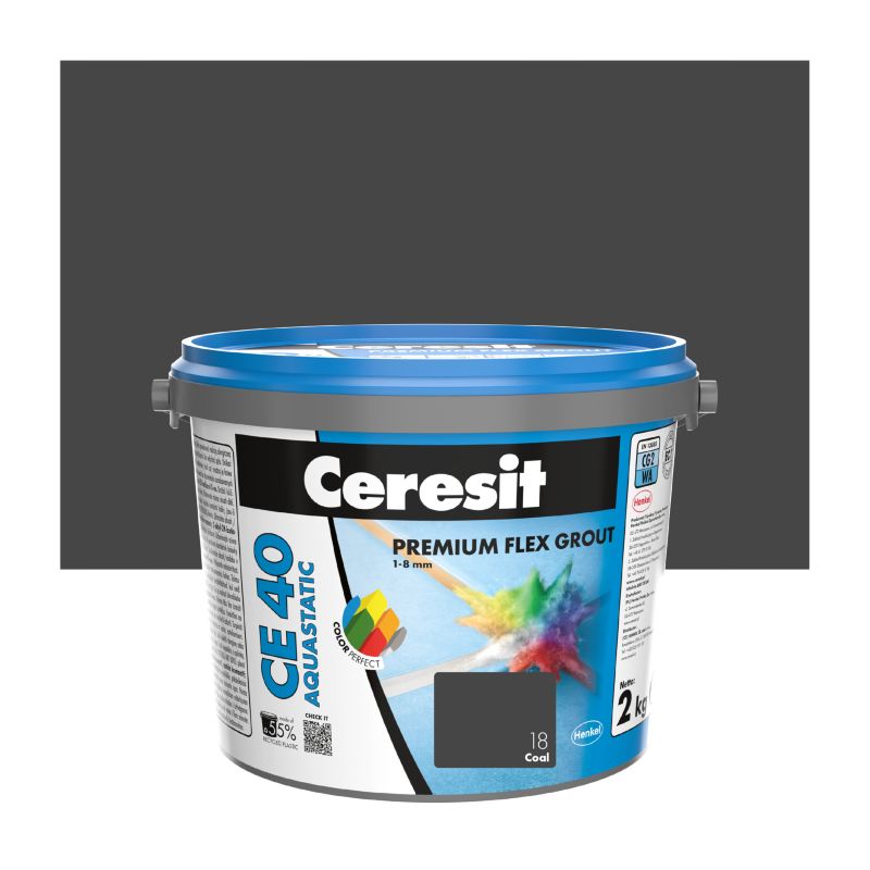 Fuga elastyczna Ceresit CE 40 Aquastatic coal 2 kg