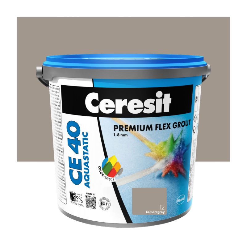 Fuga elastyczna Ceresit CE 40 Aquastatic cement gray 5 kg