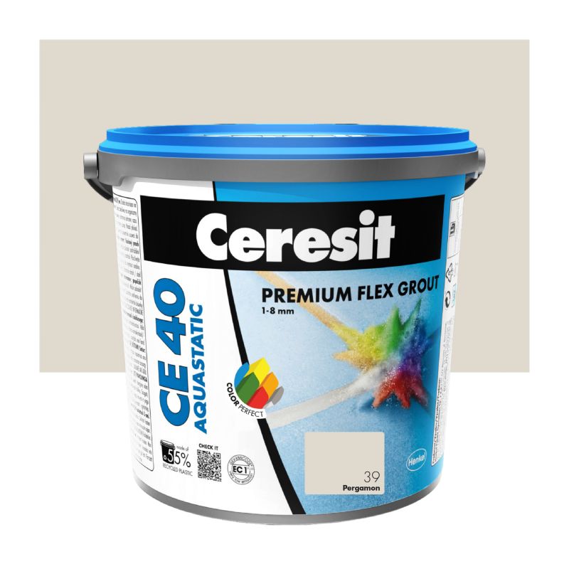 Fuga elastyczna Ceresit CE 40 Aquastatic pergamon 5 kg
