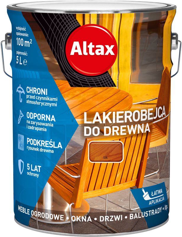 Lakierobejca do drewna Altax tik 5 l