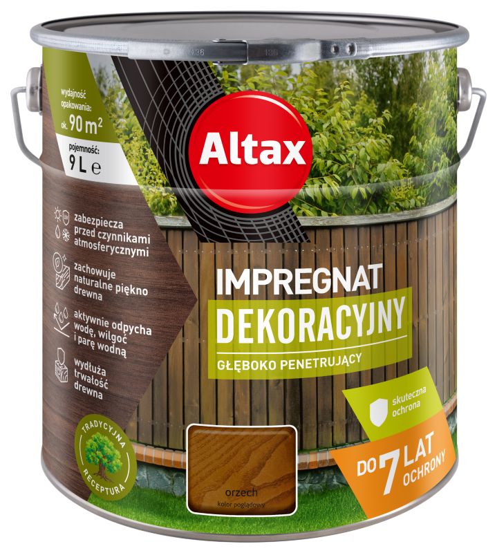 Impregnat dekoracyjny Altax orzech 9 l