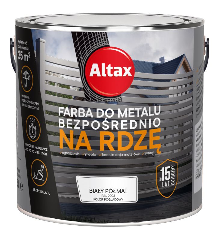 Farba antykorozyjna Altax biały półmat 2,5 l
