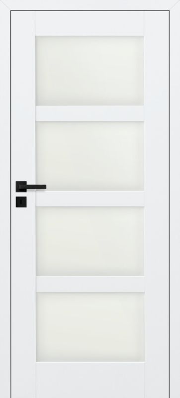 Drzwi bezprzylgowe pokojowe Connemara 80 prawe kredowo-białe