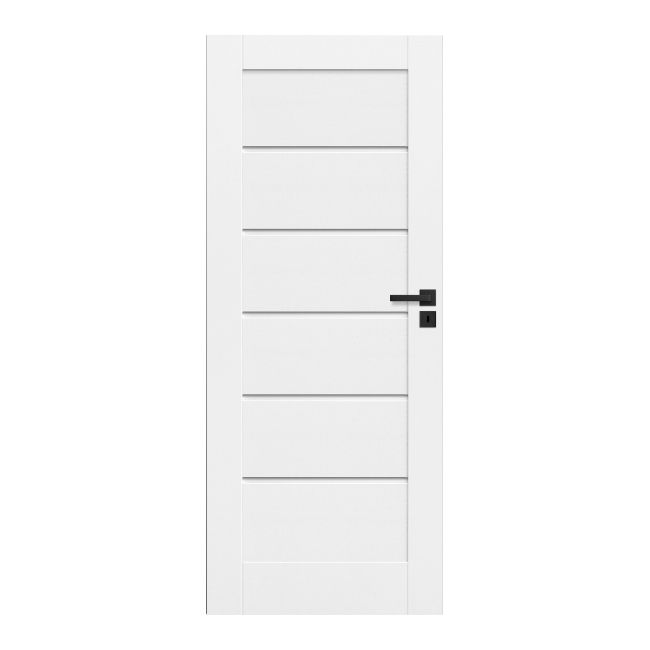Drzwi bezprzylgowe pełne Toreno 80 lewe kredowobiałe