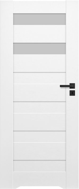 Drzwi bezprzylgowe z podcięciem Trame 70 lewe białe