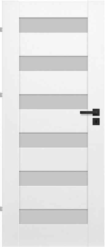 Drzwi bezprzylgowe pokojowe Trame 70 lewe białe