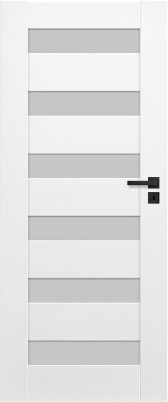 Drzwi bezprzylgowe pokojowe Trame 80 lewe białe