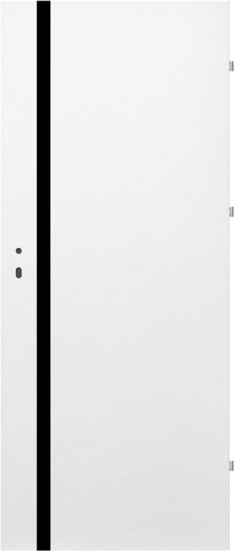 Drzwi pełne Exmoor 60 prawe białe czarna linia