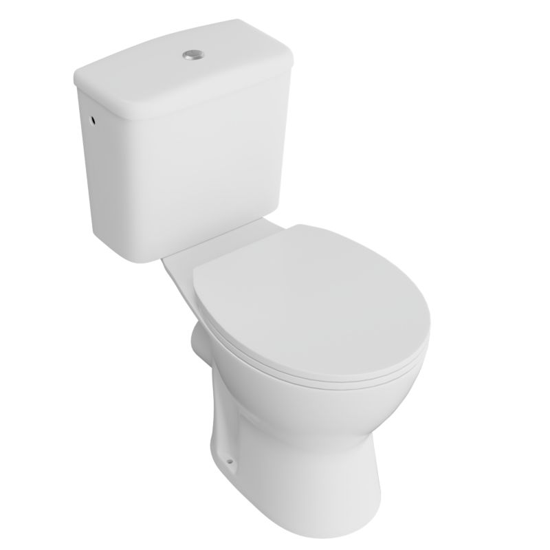 Kompakt WC Zumi bezkołnierzowy z deską wolnoopadajacą z duroplastu