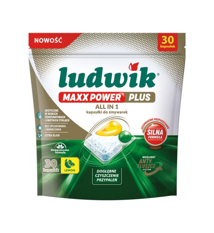 Kapsułki do zmywarek Ludwik Maxx Power plus 30 szt.