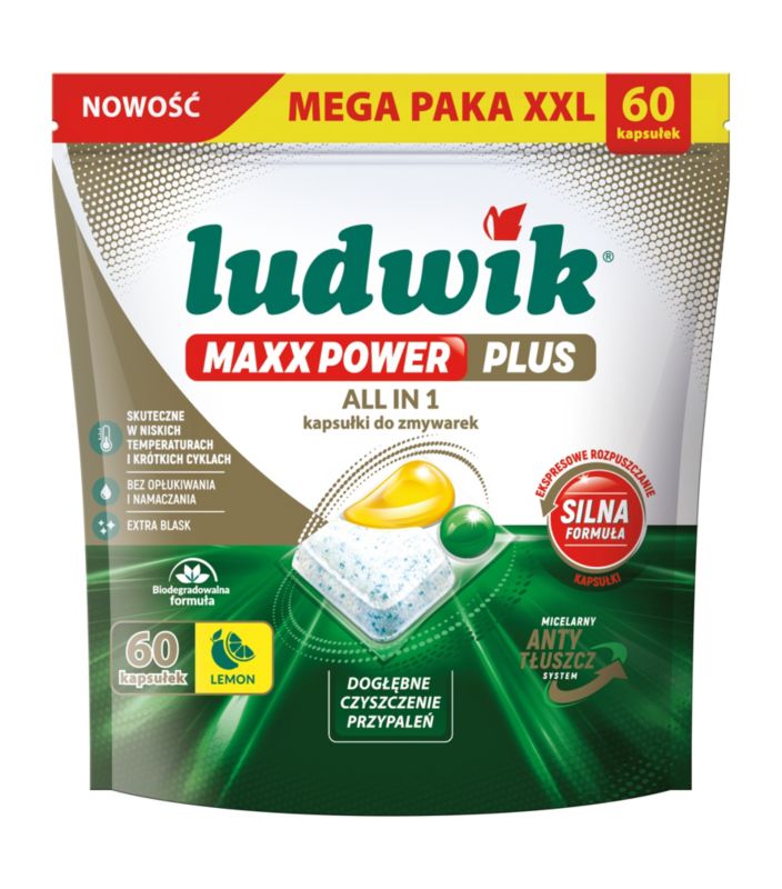 Kapsułki do zmywarek Ludwik Maxx Power 60 szt.