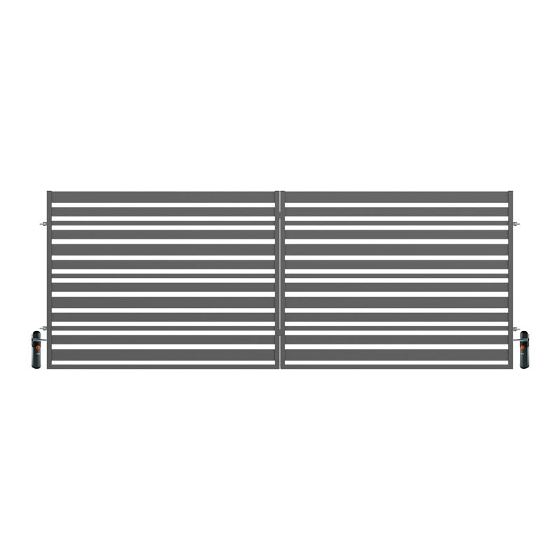 Brama dwuskrzydłowa z automatem Polbram Steel Group Toledo 500 x 150 cm