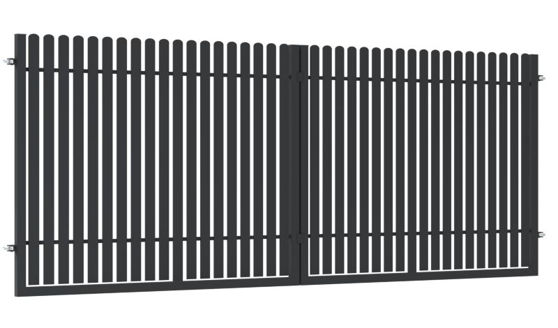 Brama dwuskrzydłowa Polbram Steel Group Daria 2 400 x 150 cm