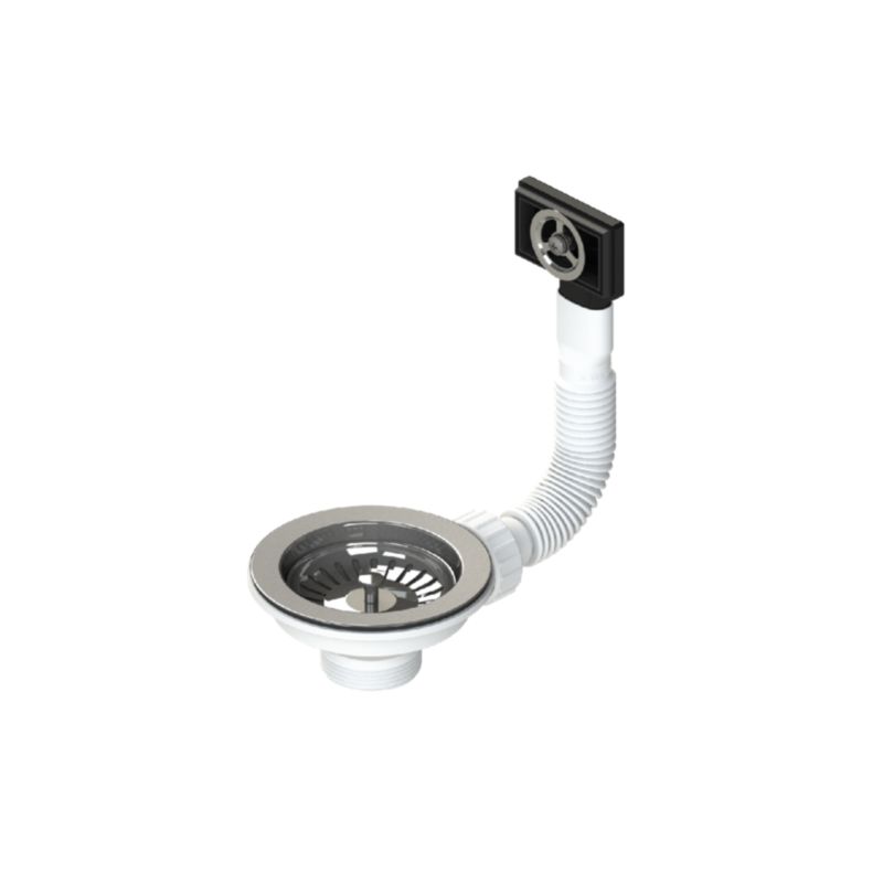Spust zlewu 90 mm z przelewem sitko inox