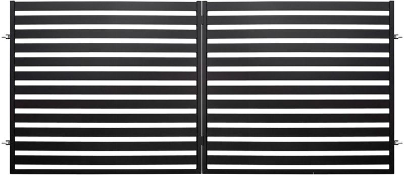 Brama dwuskrzydłowa Polbram Steel Group Lara 2 350 x 154 cm czarna