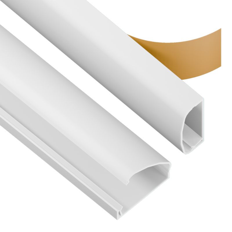 Kanał zaciskowy AKS Zielonka na taśmę 22 x 52 mm 1,5 m biały