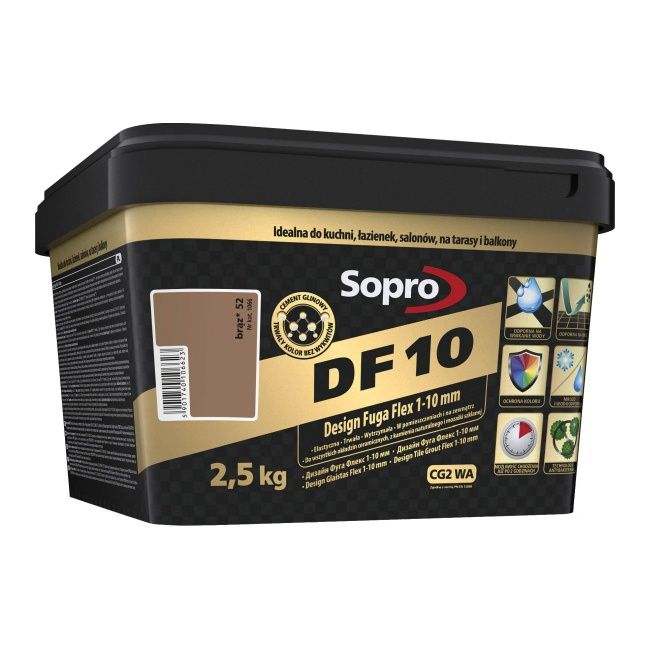 Fuga szeroka Sopro Flex DF10 Design 52 brązowa 2,5 kg