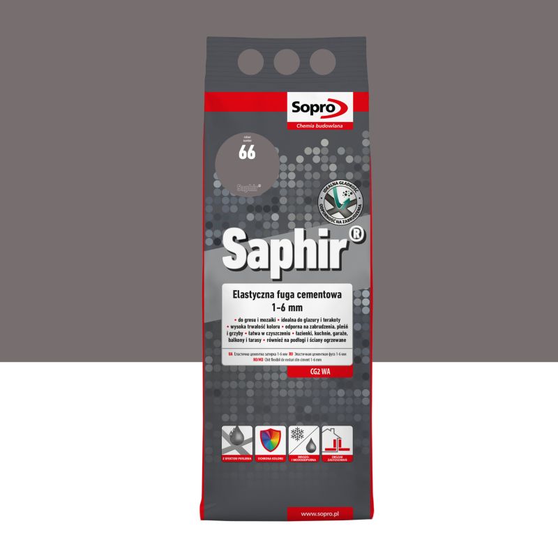 Fuga elastyczna Sopro Saphir antracyt 66 2 kg