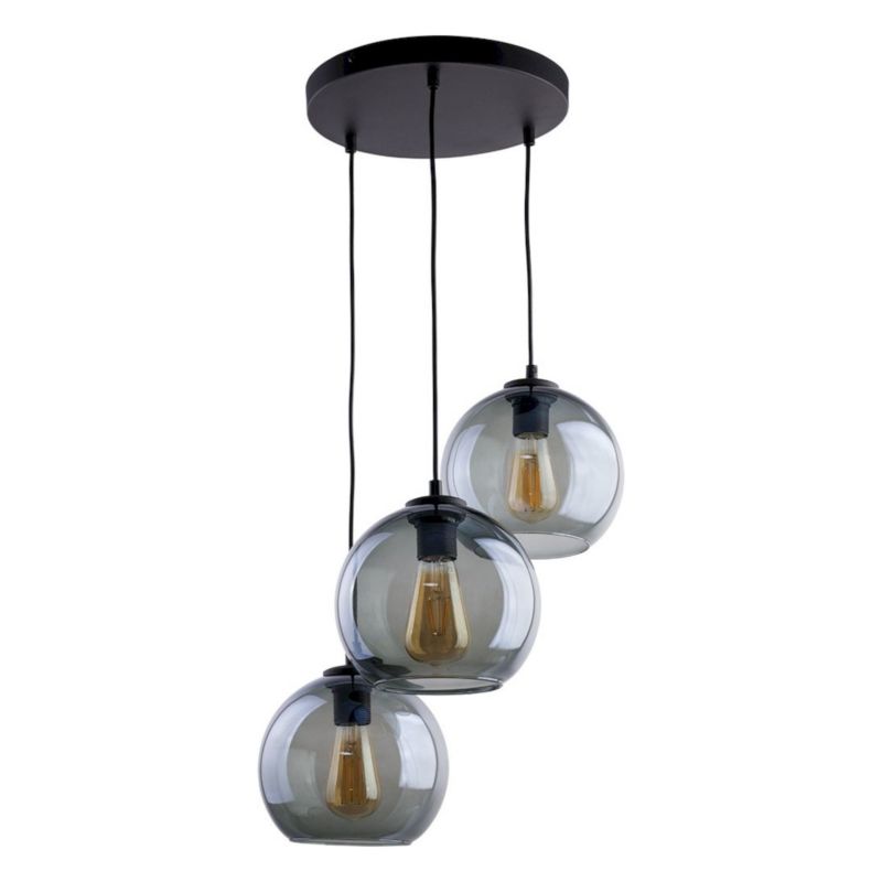 Lampa TK-Lighting Cubus Graphite Lampa Wisząca 3 Pł Koło - 1 szt.