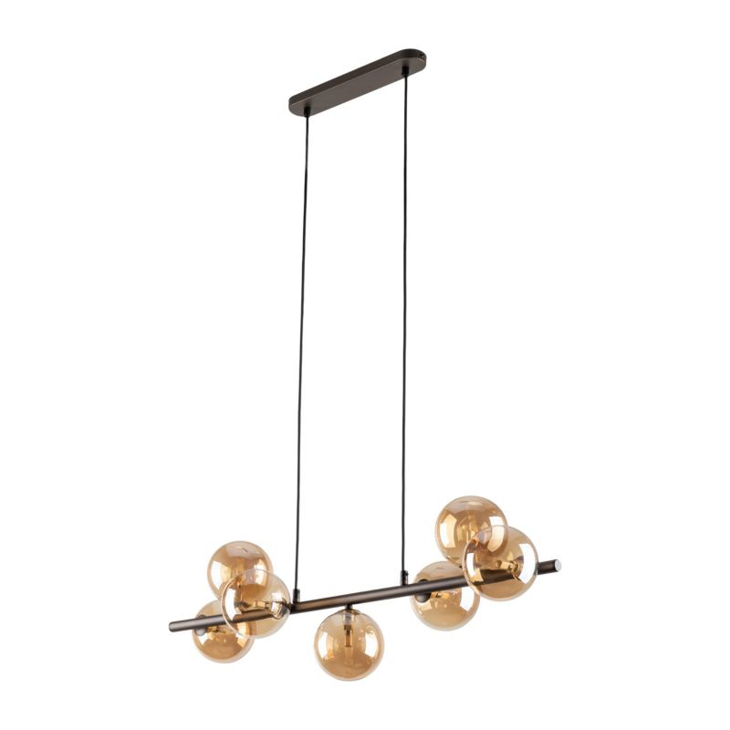Lampa TK-Lighting Estera Brown Lampa Wisząca 7 - 1 szt.