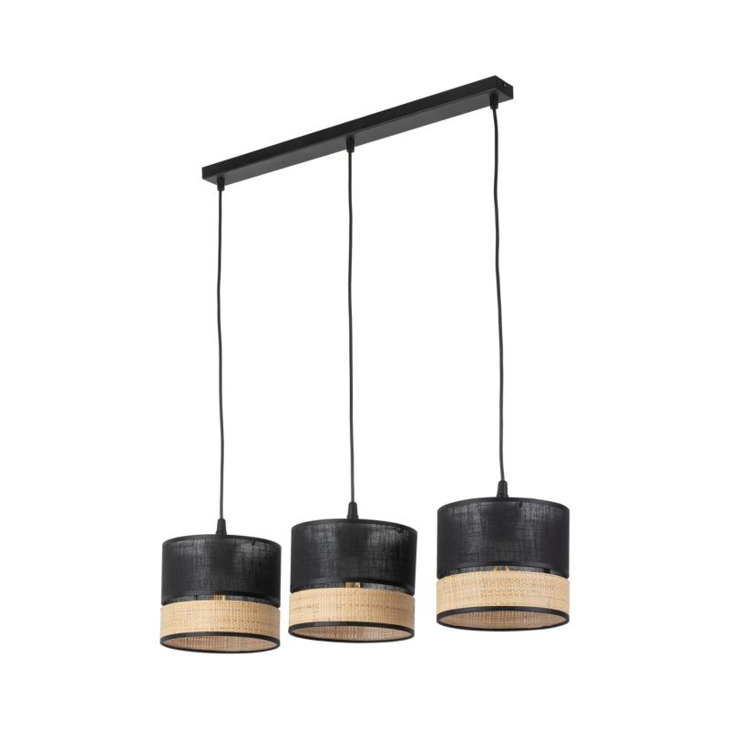 Lampa TK-Lighting Paglia New Black Lampa Wisząca 3 Listwa - 1 szt.