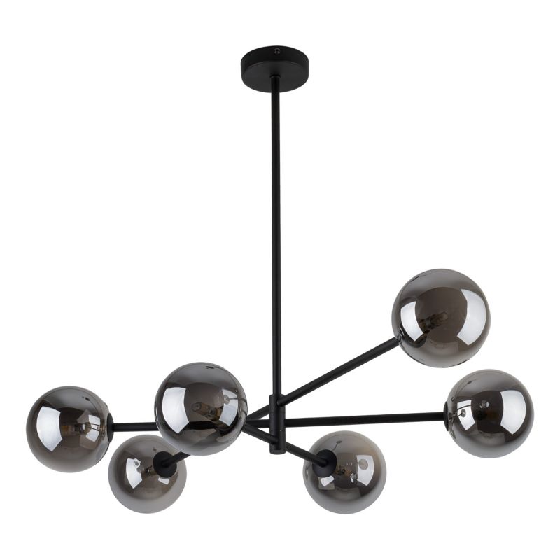 Lampa TK-Lighting Sarius Black / Graphite Lampa Sufitowa 6 - 1 szt.