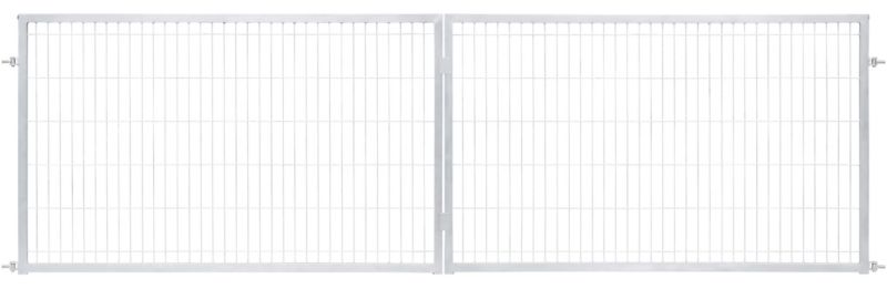 Brama dwuskrzydłowa panelowa Polbram Steel Group 2D 400 x 120 cm oczko 5 x 20 cm ocynk