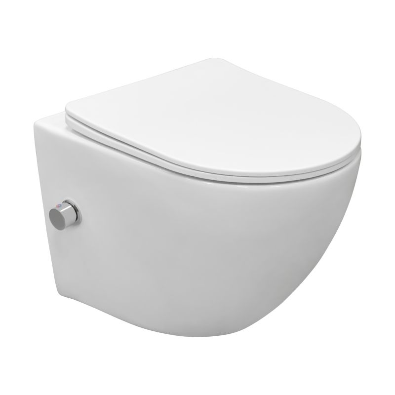 Miska WC wisząca Orinoco Riviera bezkołnierzowa z funkcją bidetu