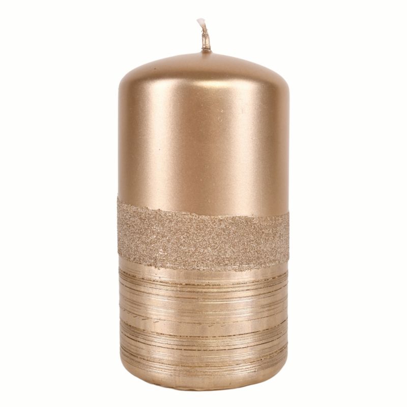 Świeca Direct Home and Garden Structura 70 X 130 mm złota