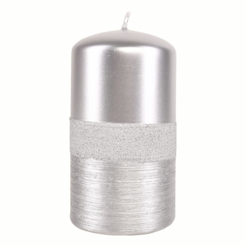 Świeca Direct Home and Garden Structura słupek 70 X 130 mm srebrna