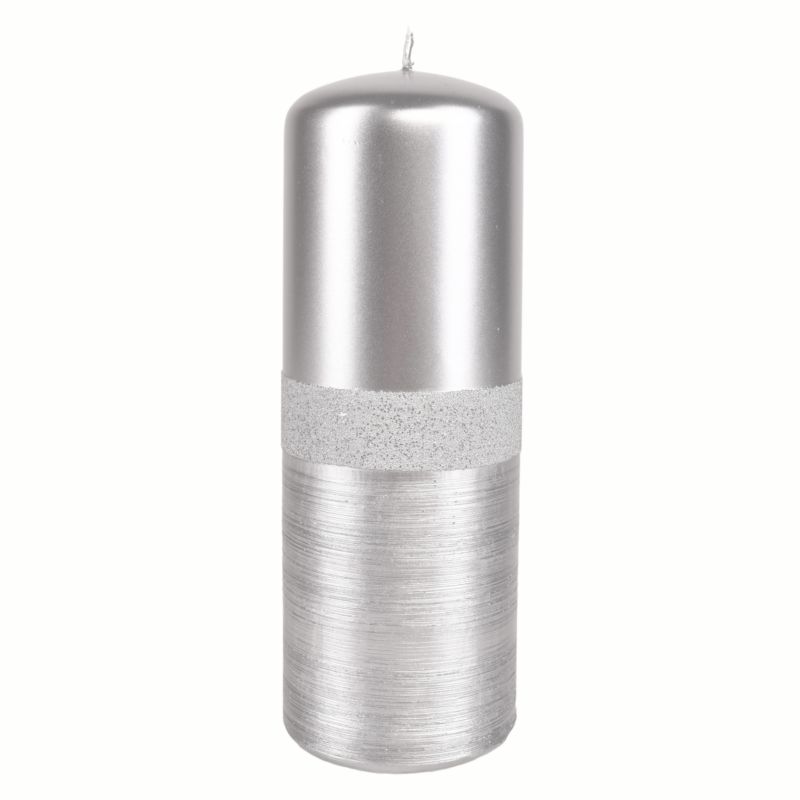 Świeca Direct Home and Garden Structura słupek 70 X 200 mm srebrna