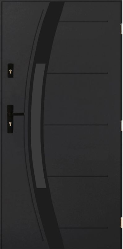 Drzwi zewnętrzne Pantor Mont Blanc 90 prawe antracyt black
