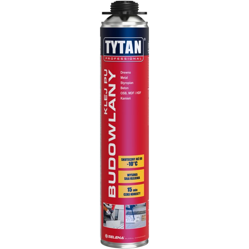 Klej budowlany Tytan PU 750 ml szary