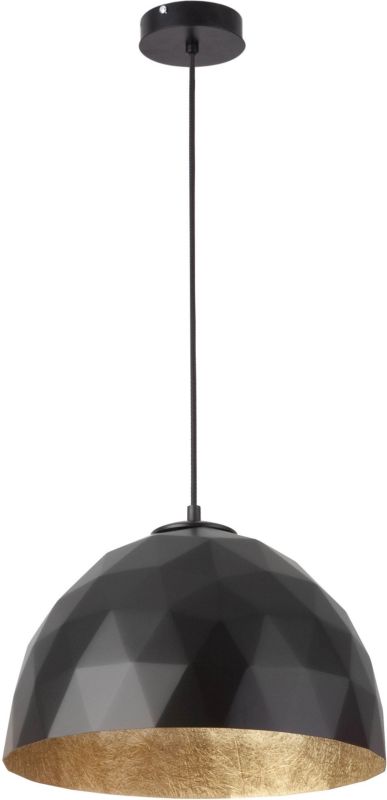 Lampa wisząca Diament 1-punktowa E27 czarna / złota