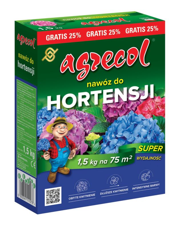 Nawóz do hortensji Agrecol 1,2 kg +25% gratis