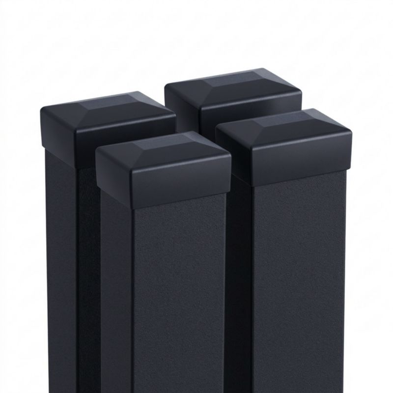Słupek ogrodzeniowy Polargos 6 x 4 x 200 cm 4 sztuki antracyt