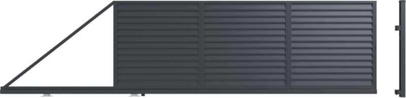 Brama przesuwna Polargos Imperial 400 x 149 cm ocynk antracyt lewa