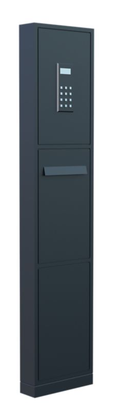 Słupek ogrodzeniowy wielofunkcyjny 10 x 33 x 155 cm RAL7016