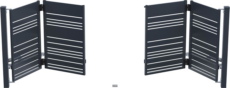 Brama łamana Polargos Lavender z automatem 400 x 150 cm