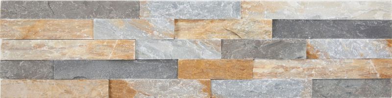 Kamień naturalny Slate 10 x 35 cm grey mix yellow 0,35 m2