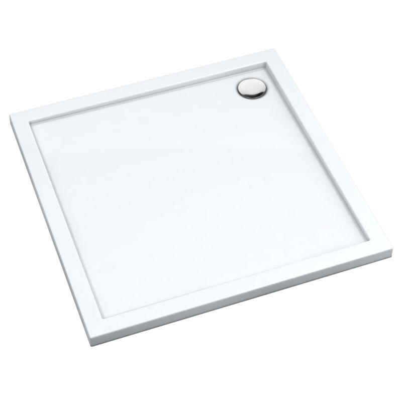 Brodzik kwadratowy Schedpol Atla 90 x 90 x 4 cm biały gładki