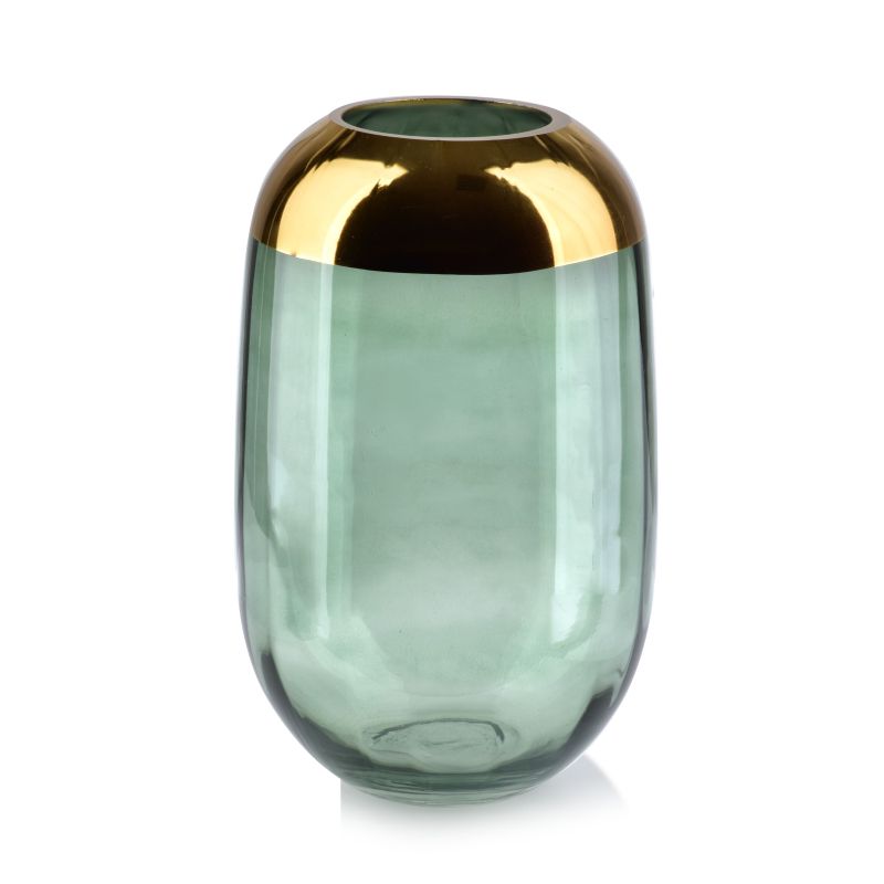 Wazon Direct Home and Garden Serenite 15 X 26 cm zielono- złoty