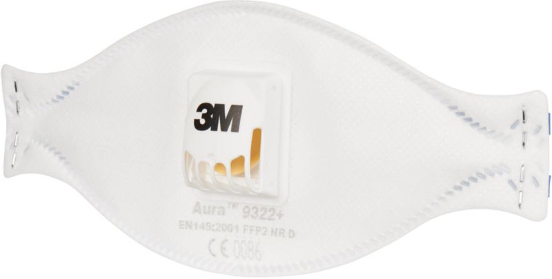 3M Aura półmaska do cząstek stałych Cool Flow 9322+, FFP2, z zaworem - 2 szt.