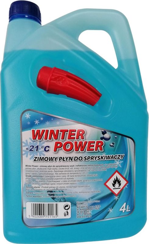 Płyn zimowy do spryskiwaczy -21°C z lejkiem 4 l