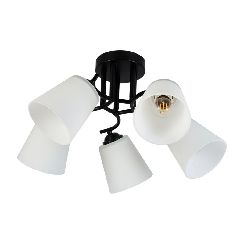 Lampa sufitowa Milagro Pafos 5 x E27 czarna