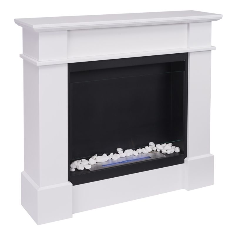 Biokominek portalowy Koloseum Pula z szybą biały mat