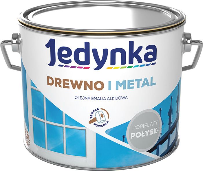 Emalia alkidowa Jedynka Drewno i Metal popielaty połysk 2,5 l