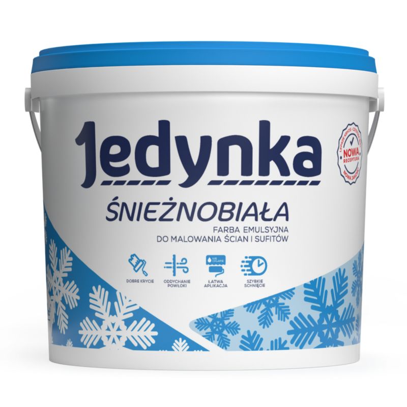 Farba do ścian i sufitów Jedynka Śnieżnobiała 3 l