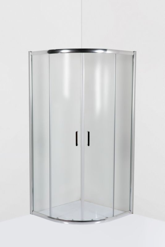 Kabina prysznicowa półokrągła Hede 90 cm chrom/transparentna